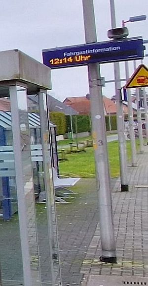So sahen die bisherigen Displays aus. Hier eins vom Bahnhof in Knsebeck. ( Uwe Pollmeier)